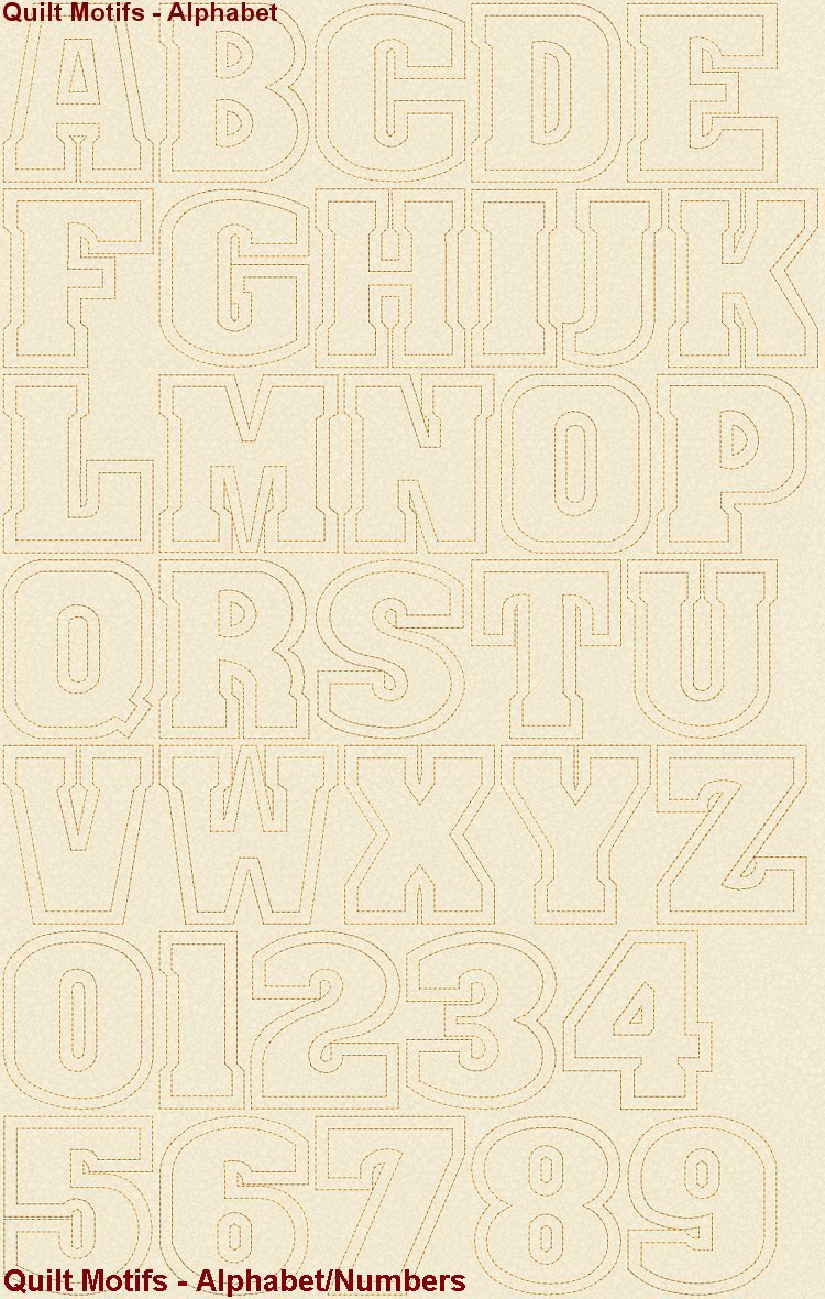  Continuous line quilting motifs machine embroidery designs